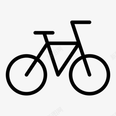 自行车双轮胎车辆图标图标