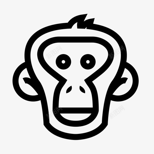 猴子动物棕色图标svg_新图网 https://ixintu.com 丛林 动物 哺乳动物 棕色 毛皮 猴子 猴脸 野生