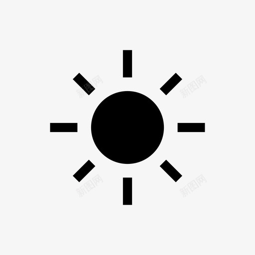 太阳明亮亮度图标svg_新图网 https://ixintu.com 亮度 光 天气 太阳 明亮 气象收集图标 爆发 阳光