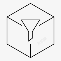 流体数字过滤分类分离图标高清图片