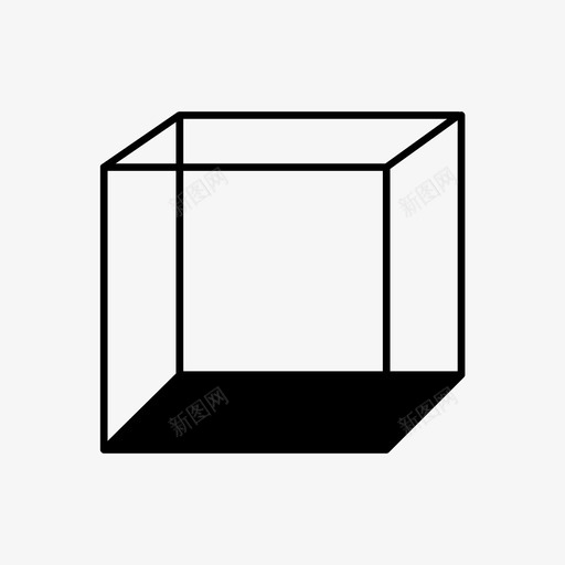 立方体包裹包装图标svg_新图网 https://ixintu.com 3d 几何体 包装 包裹 容器 方形 盒子 立方体 纸箱 黑色