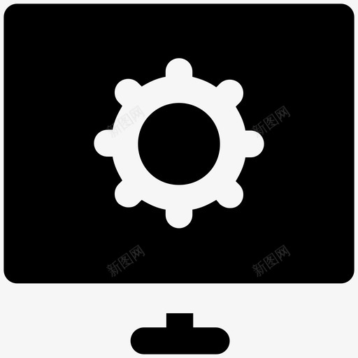 齿轮系统工具图标svg_新图网 https://ixintu.com lcd设置 工作 工具 搜索引擎优化和营销大胆的实线图标 系统 转动 齿轮