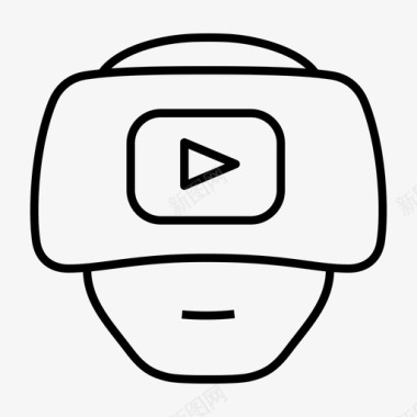 虚拟现实护目镜虚拟现实谷歌视频图标图标