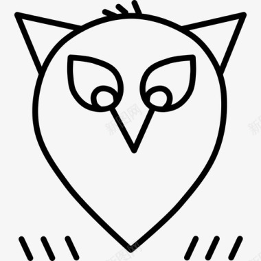 猫头鹰感恩节涂鸦图标图标