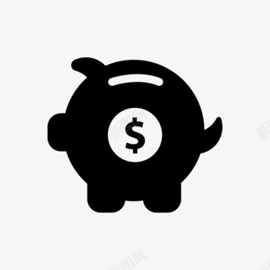 钱储蓄小猪图标图标