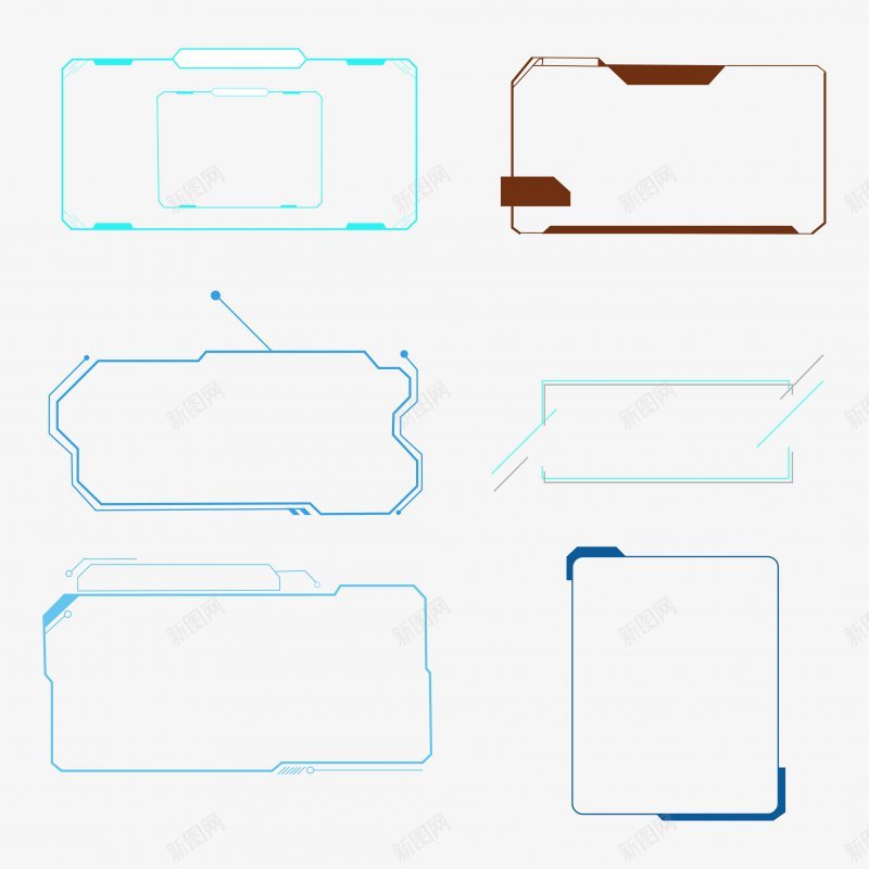 标题框边框科技边框修饰P各种png免抠素材_新图网 https://ixintu.com P 修饰 各种 标题 框 科技边框 边框