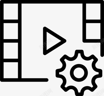 视频设置播放电影卷图标图标