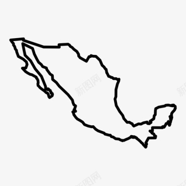 墨西哥新闻纸导航图标图标