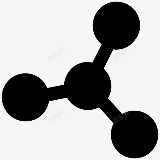 分子有机中子图标svg_新图网 https://ixintu.com 中子 分子 化合物 化学 有机 生物 质子 连接 通讯 通讯加粗固体图标