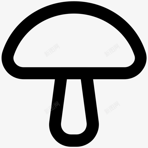蘑菇自然大胆的线条图标svg_新图网 https://ixintu.com 自然大胆的线条图标 蘑菇