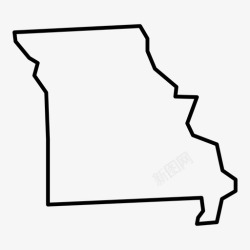 密苏里州密苏里州美国位置图标高清图片