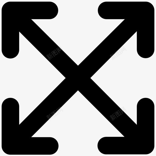 纵横交错的箭头和开发大胆的固体图标svg_新图网 https://ixintu.com 纵横交错的箭头 设计和开发大胆的固体图标