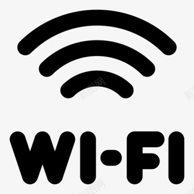 wifi网络服务器粗体轮廓图标图标