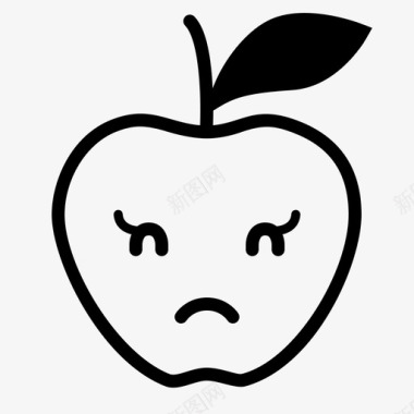 悲伤苹果阿凡达图标图标