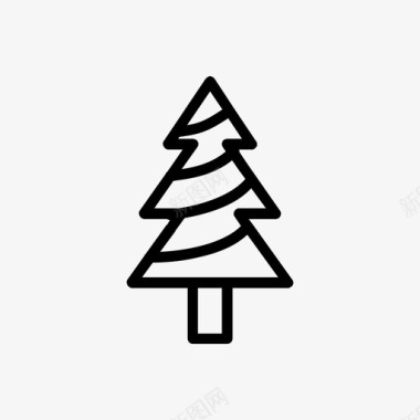 圣诞树圣诞符号常青树图标图标