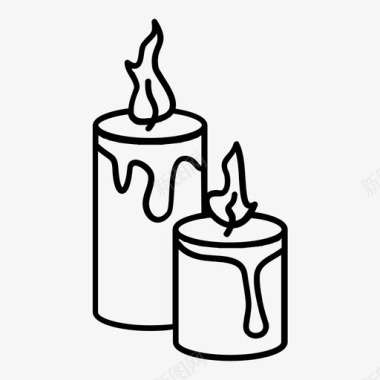 蜡烛蜡熔化图标图标