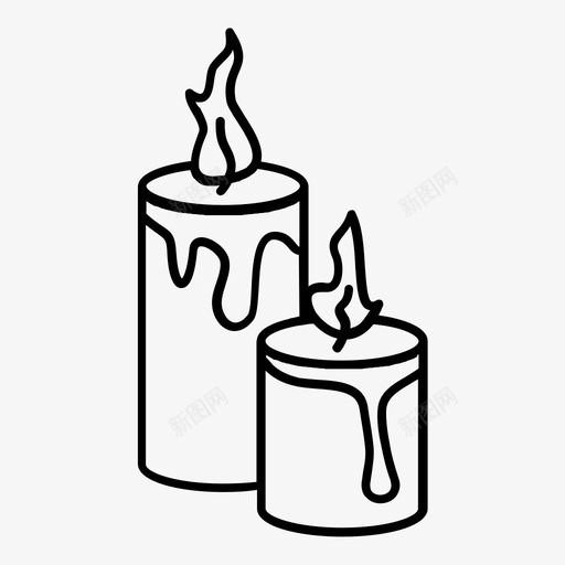 蜡烛蜡熔化图标svg_新图网 https://ixintu.com 光 圣诞节 圣诞节和新年 庆祝 滴 火 熔化 蜡 蜡烛 装饰