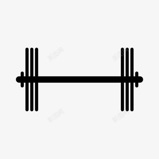 杠铃锻炼健身图标svg_新图网 https://ixintu.com 举重 健身 健身房 杠铃 重量 锻炼