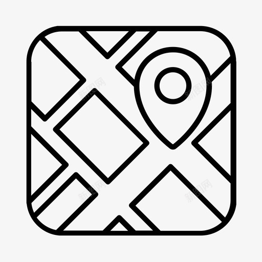 地图地址城市图标svg_新图网 https://ixintu.com gps pin 位置 县 地图 地址 城市 导航 查找