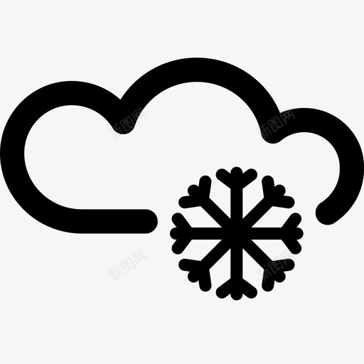 雪视觉存储图标svg_新图网 https://ixintu.com 云 信息 天气 存储 实验室 视觉 雪 雪花 预测