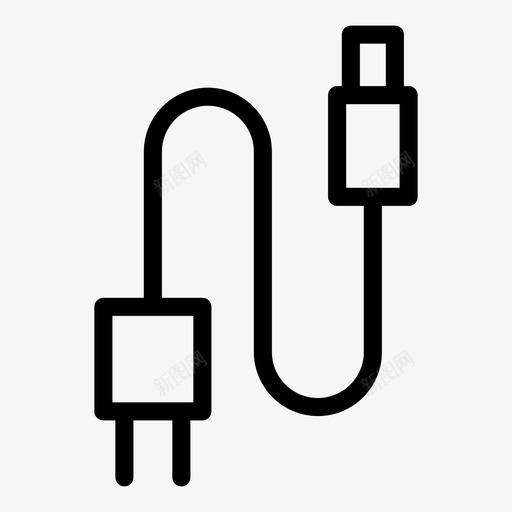 usb充电器插头手机图标svg_新图网 https://ixintu.com usb充电器 充电 手机 插头 电源 电缆 电脑 设备 连接