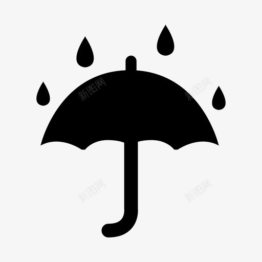 伞盖滴图标svg_新图网 https://ixintu.com 伞 光 湿 滴 盖 盾 阴 雨