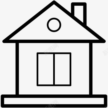 房子棚屋房地产图标图标