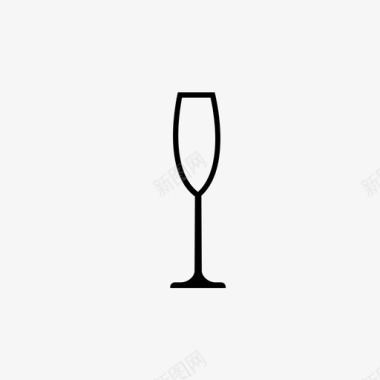 香槟长笛晚餐玻璃杯图标图标