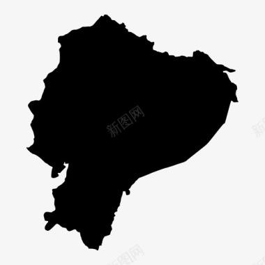 厄瓜多尔国家符号地图图标图标