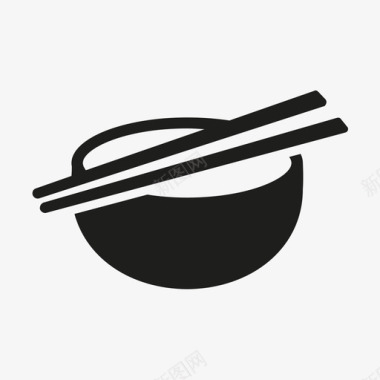 碗用筷子水米饭图标图标