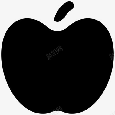 苹果夏季大胆的固体图标图标