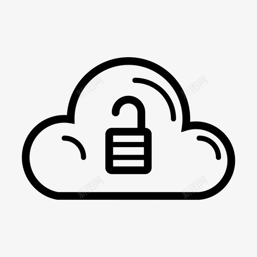 云解锁技术软件图标svg_新图网 https://ixintu.com 万维网 云解锁 互联网 技术 数据保存 数据连接 网络 计算机工作 软件