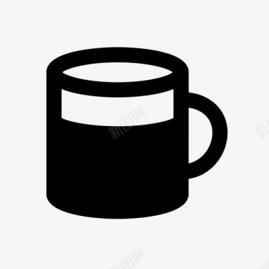 大肚杯保温杯马克杯早餐咖啡图标图标