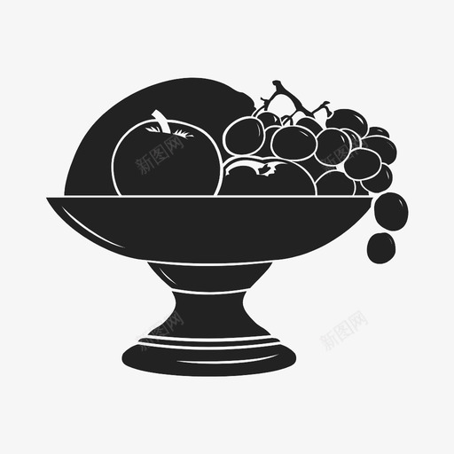果篮物品食品图标svg_新图网 https://ixintu.com 性质 材料 果篮 水果 物品 食品