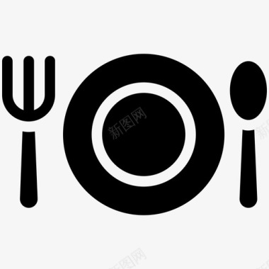 桌子设置餐桌叉子图标图标