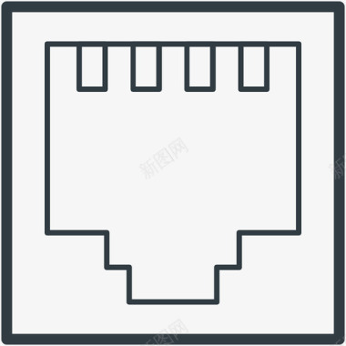 互联网插座电子线图标图标