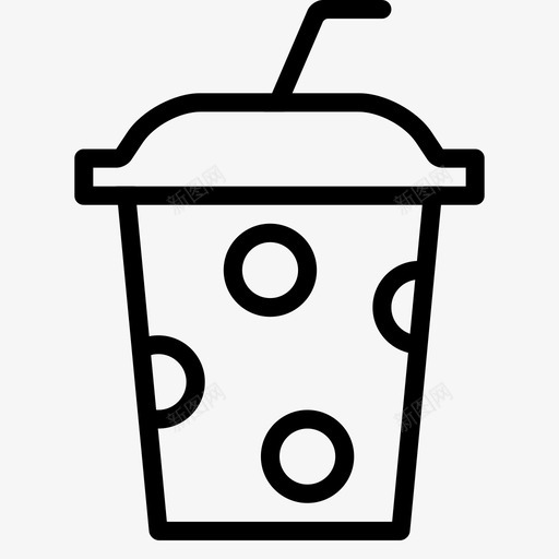 纸杯吸管商标图标svg_新图网 https://ixintu.com 冰沙饮料 吸管 咖啡 商标 圆点 外卖 果汁 水壶 纸杯 饮料