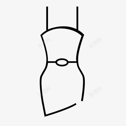 服装正式连衣裙图标svg_新图网 https://ixintu.com 女士 时尚服装线图标 服装 正式 礼服 连衣裙