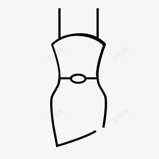 服装正式连衣裙图标svg_新图网 https://ixintu.com 女士 时尚服装线图标 服装 正式 礼服 连衣裙