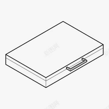 公文包商务封闭式图标图标