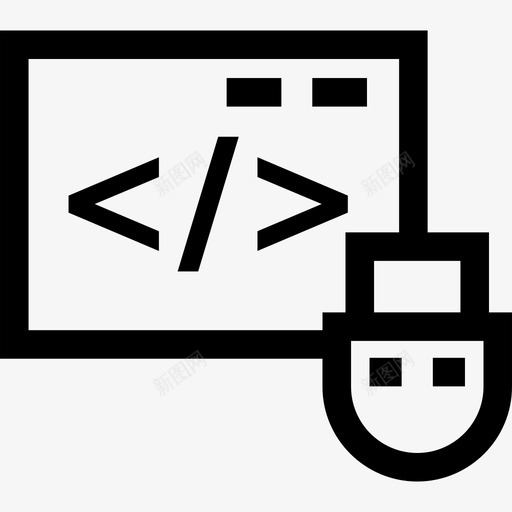 页面代码和Usb设备接口图标svg_新图网 https://ixintu.com 接口 页面代码和Usb设备
