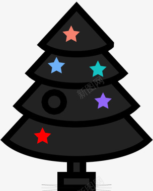 圣诞树礼物糖果图标图标
