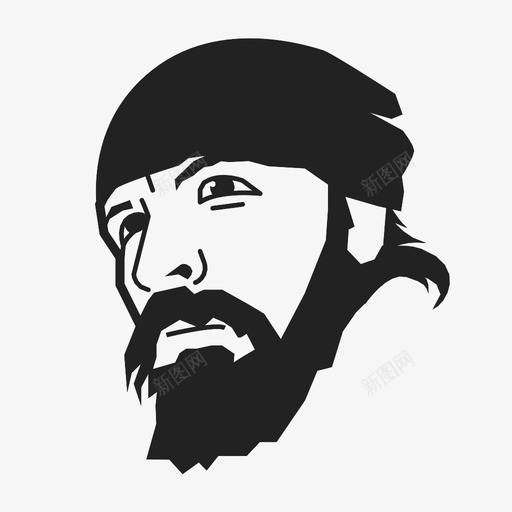 约翰茨杰拉德黑发图标svg_新图网 https://ixintu.com 约翰茨杰拉德 黑发