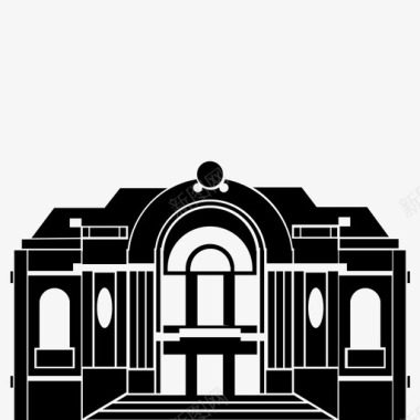 西贡建筑市政剧院图标图标