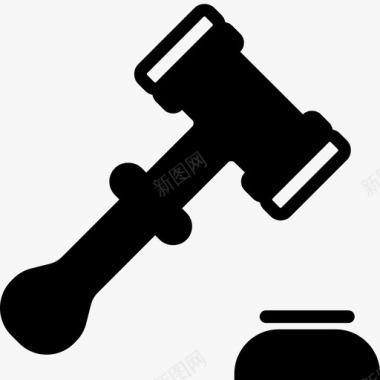 法庭槌商业法庭图标图标