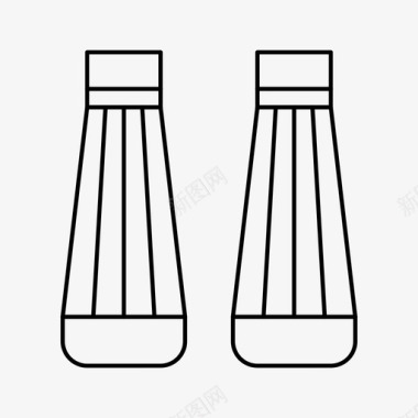 盐和胡椒瓶罐子厨房图标图标