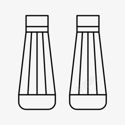 胡椒子核果盐和胡椒瓶罐子厨房图标高清图片