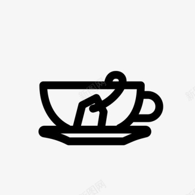 茶杯袋子饮料图标图标