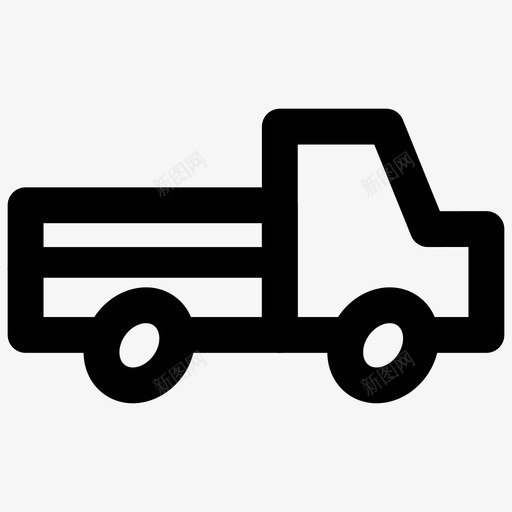 卡车床送货图标svg_新图网 https://ixintu.com 卡车 大型 床 慢速移动 牵引 皮卡 装运 运输 送货