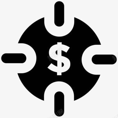 以商业为中心大胆的商业图标图标
